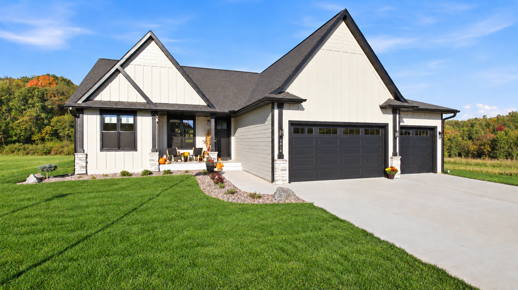 Matching double garage door replacement